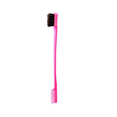 BIOSLLE 2 Sided Pink Hair Edge Control Brush 