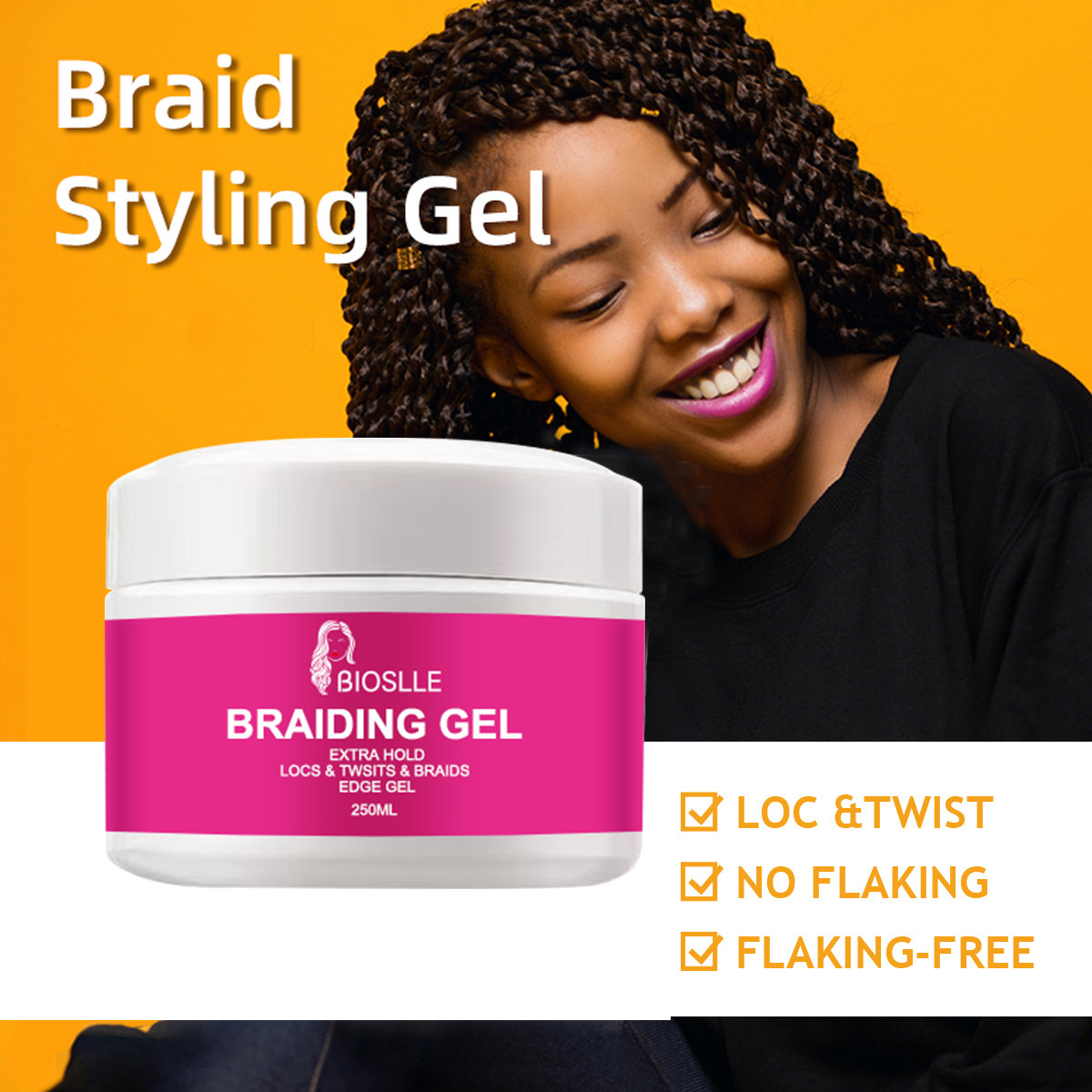 BIOSLLE Hair Locs Braid Braiding Gel 250ml